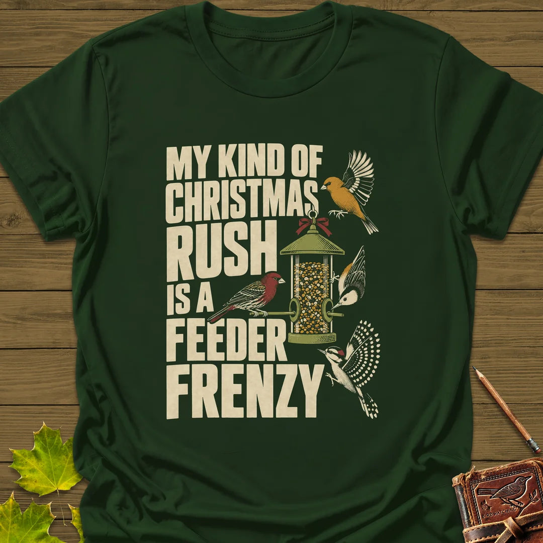 Feeder Frenzy T-Shirt in Forest Green