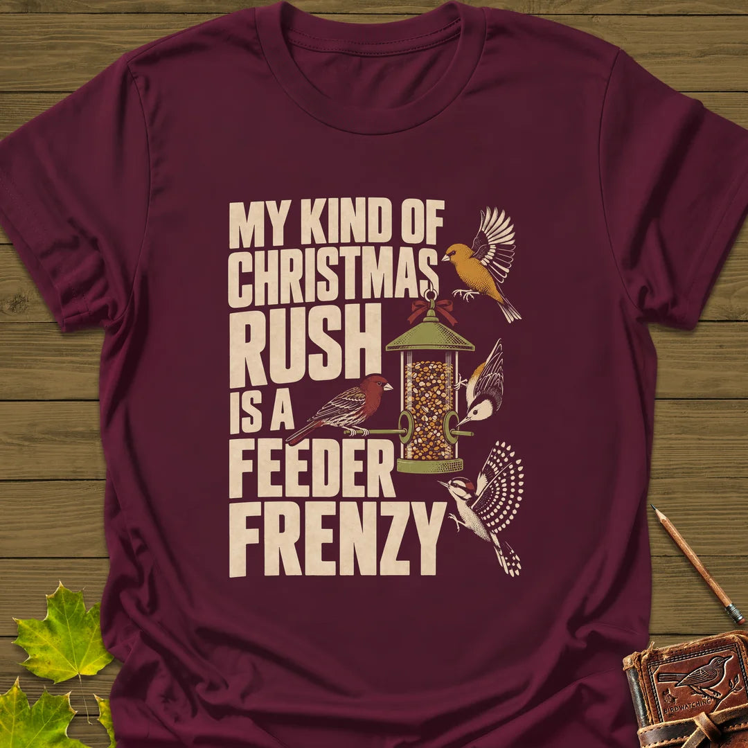 Feeder Frenzy T-Shirt in Maroon
