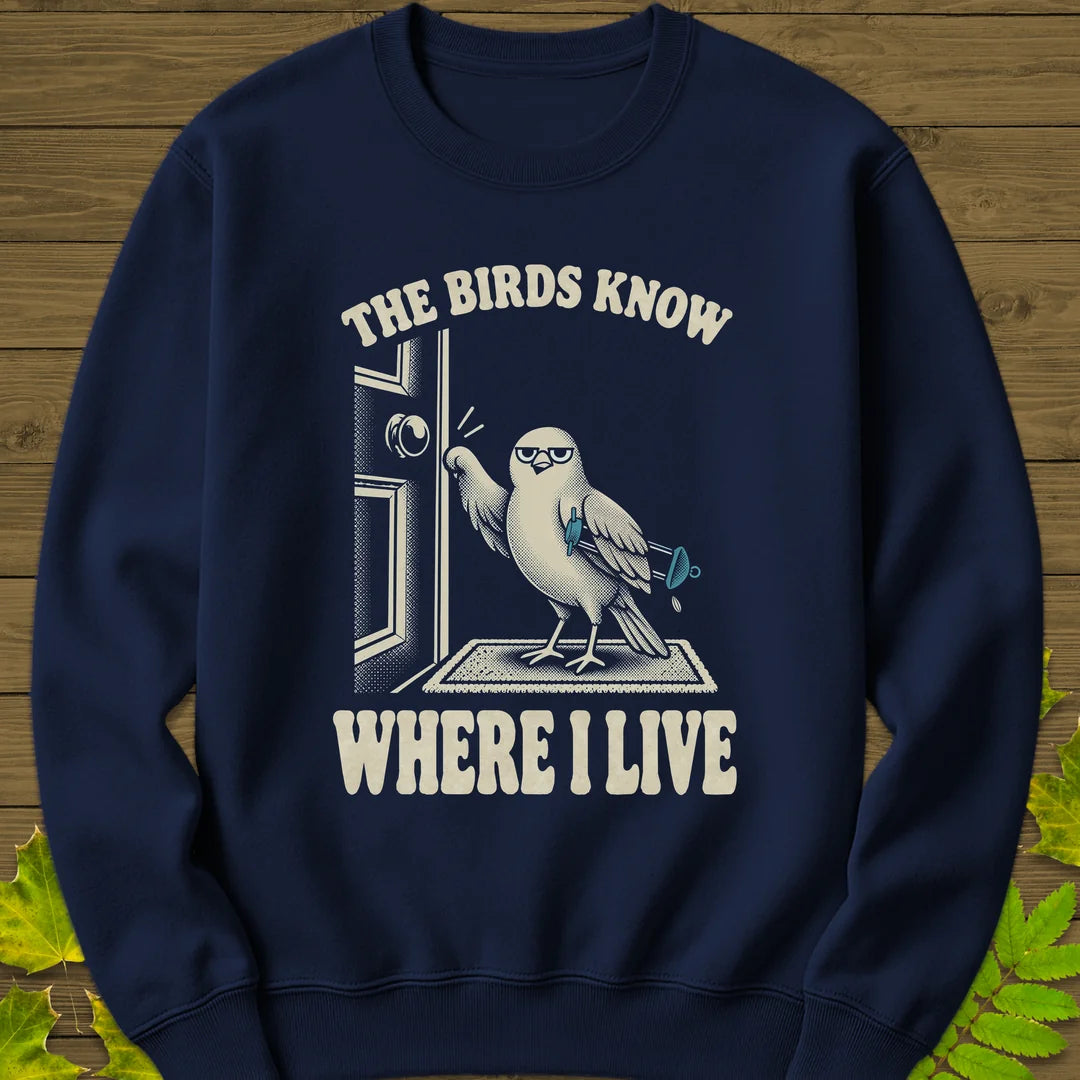 Birds Know Sweatshirt in Navy