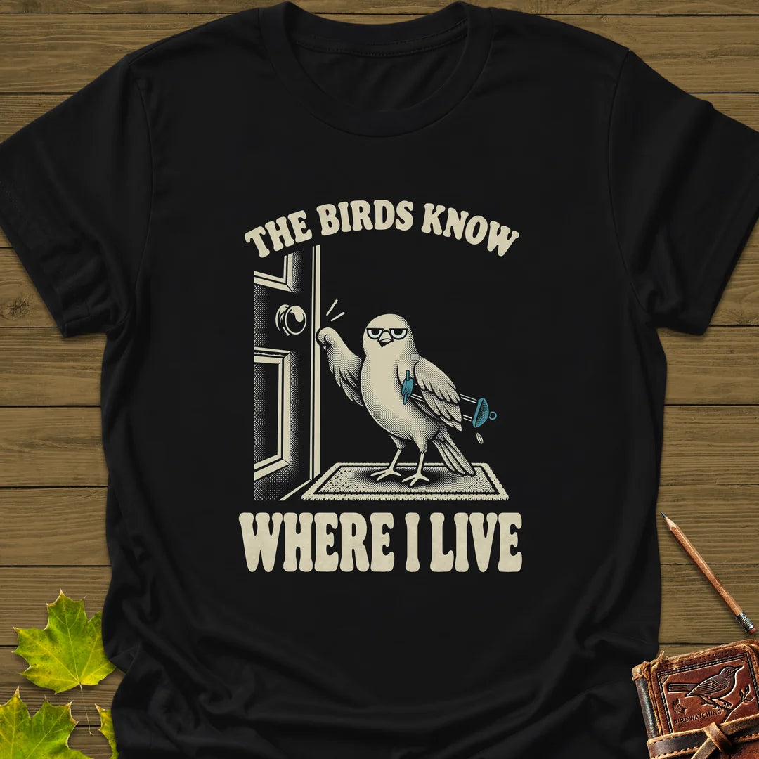 Birds Know T-Shirt in Black