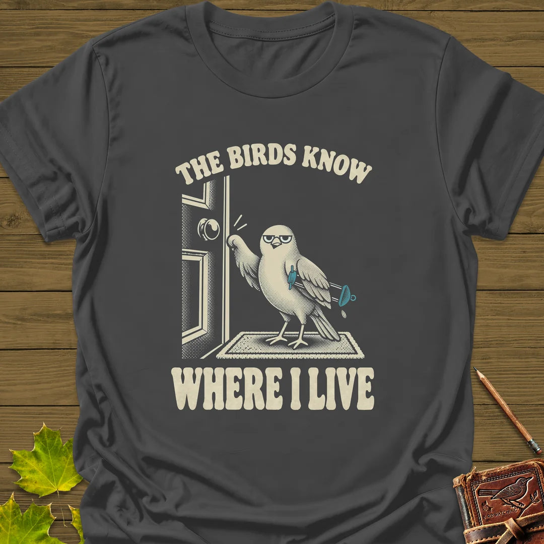 Birds Know T-Shirt in Charcoal