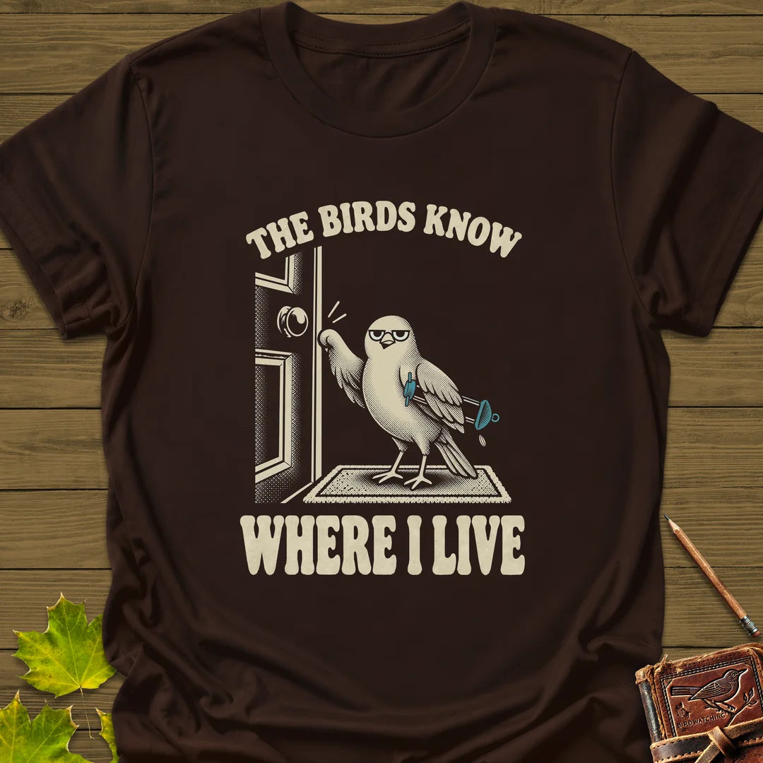 Birds Know T-Shirt in Dark Chocolate