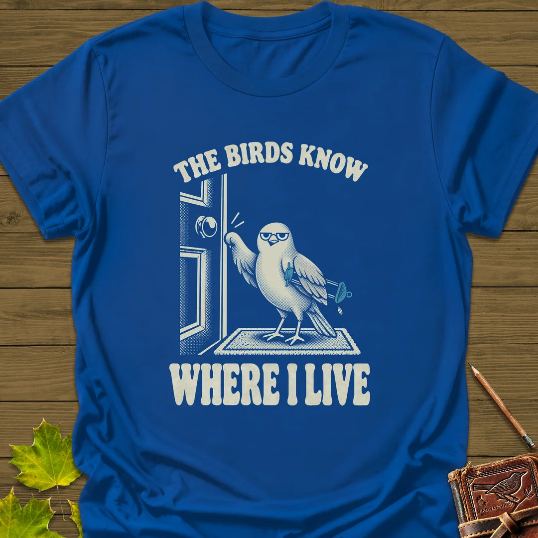 Birds Know T-Shirt in Royal