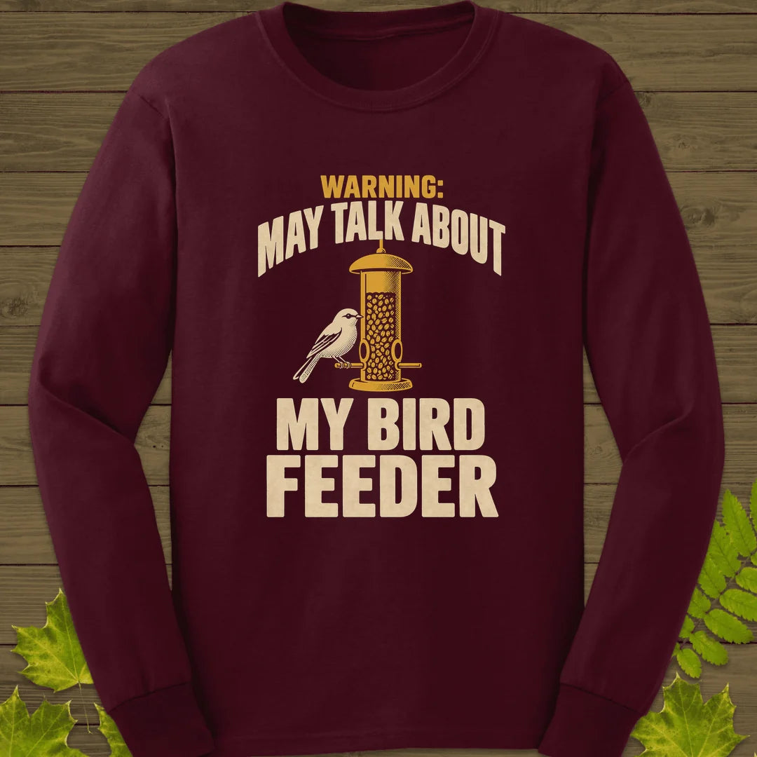 Feeder Warning Long Sleeve in Maroon