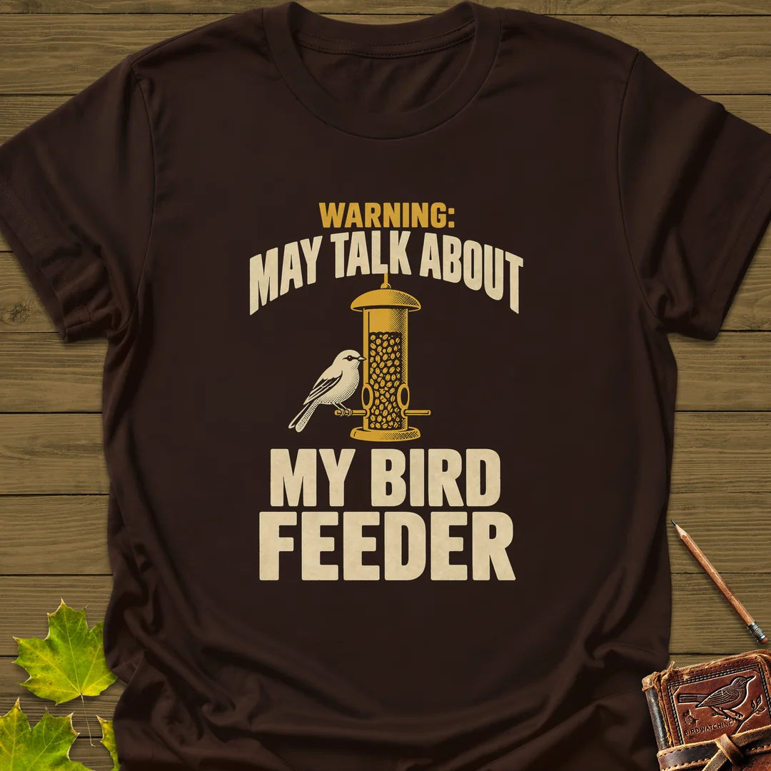 Feeder Warning T-Shirt in Dark Chocolate