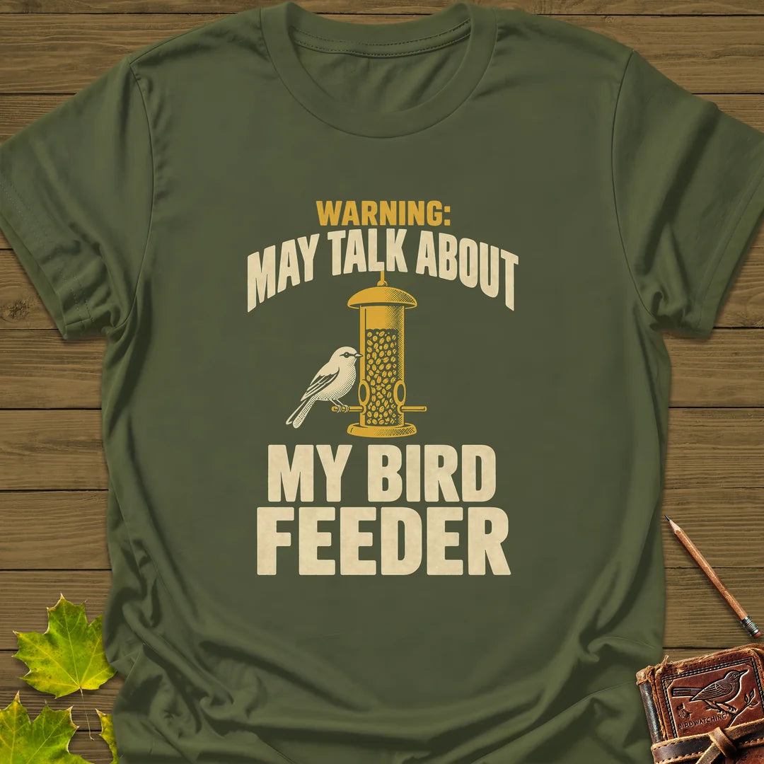 Feeder Warning T-Shirt in Military Green