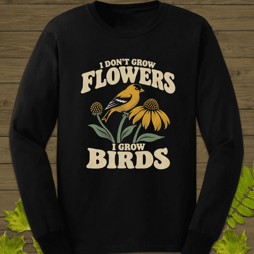 I Grow Birds Long Sleeve in Black