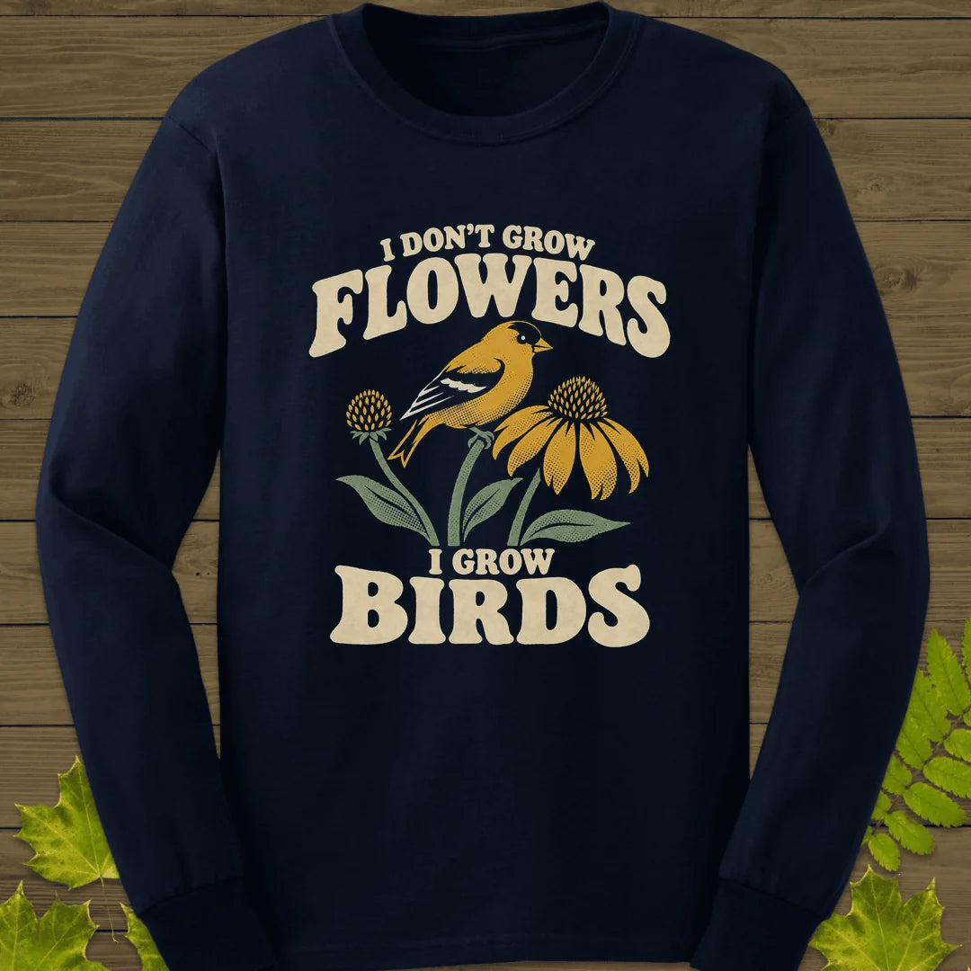 I Grow Birds Long Sleeve in Navy