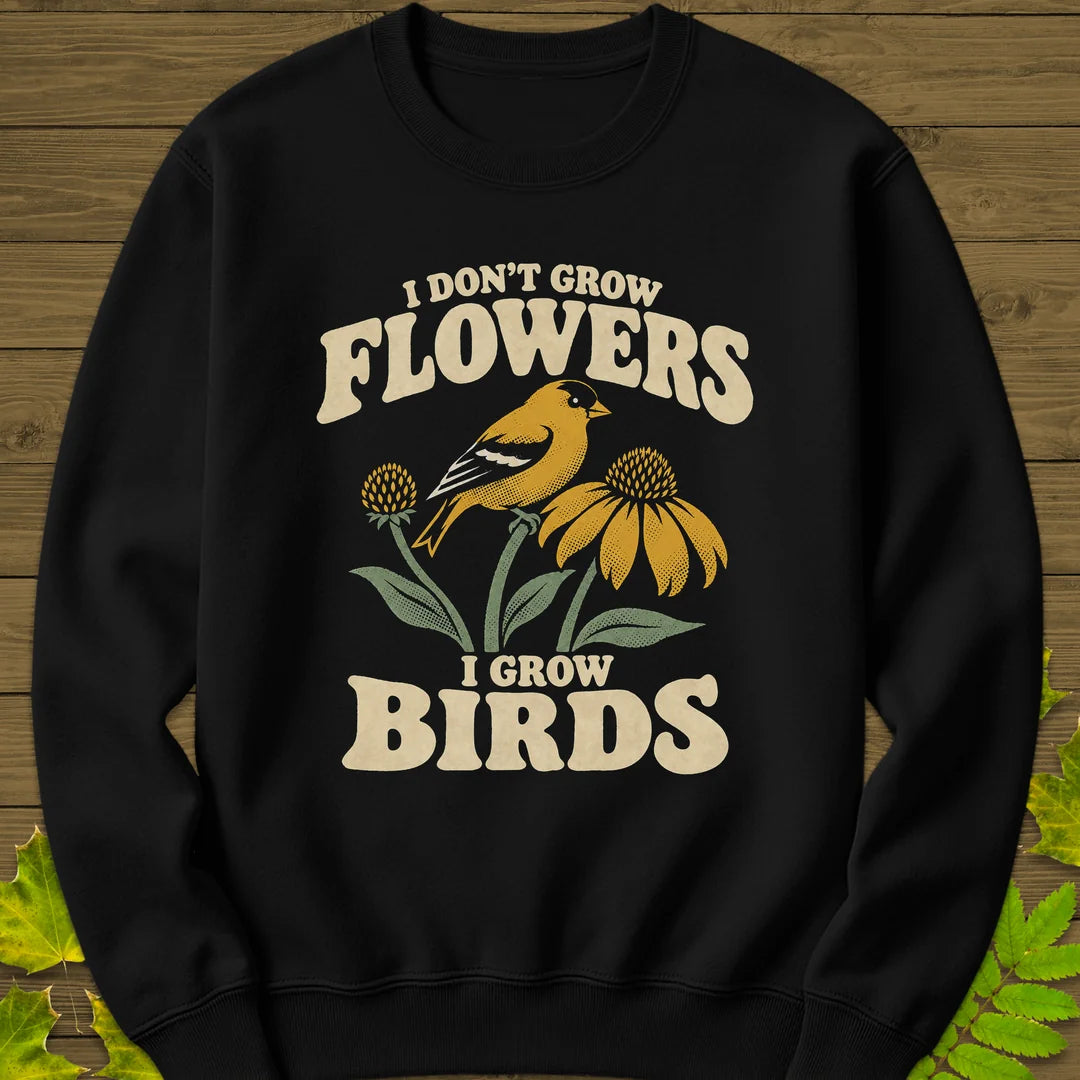 I Grow Birds Sweatshirt in Black