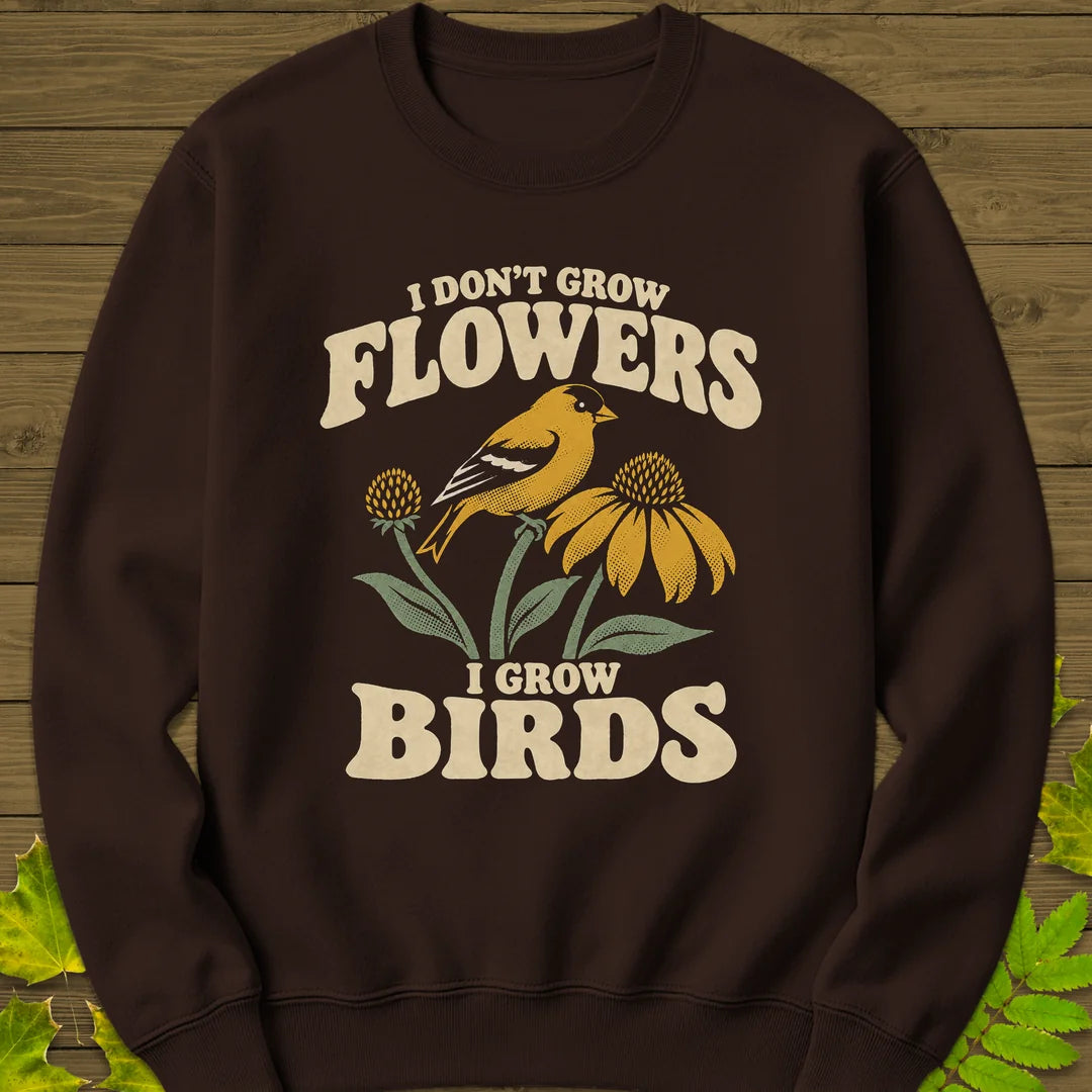 I Grow Birds Sweatshirt in Dark Chocolate