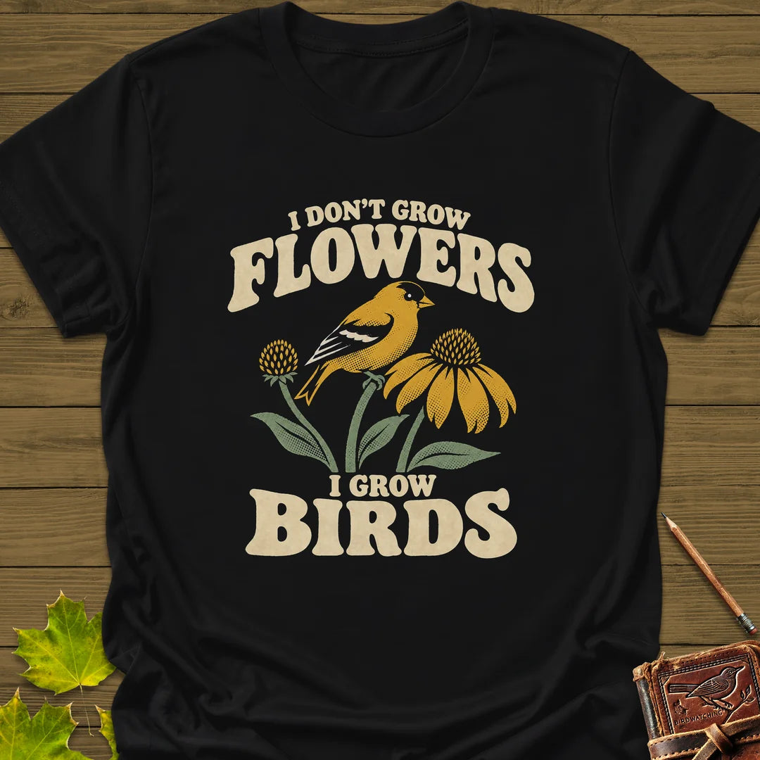 I Grow Birds T-Shirt in Black