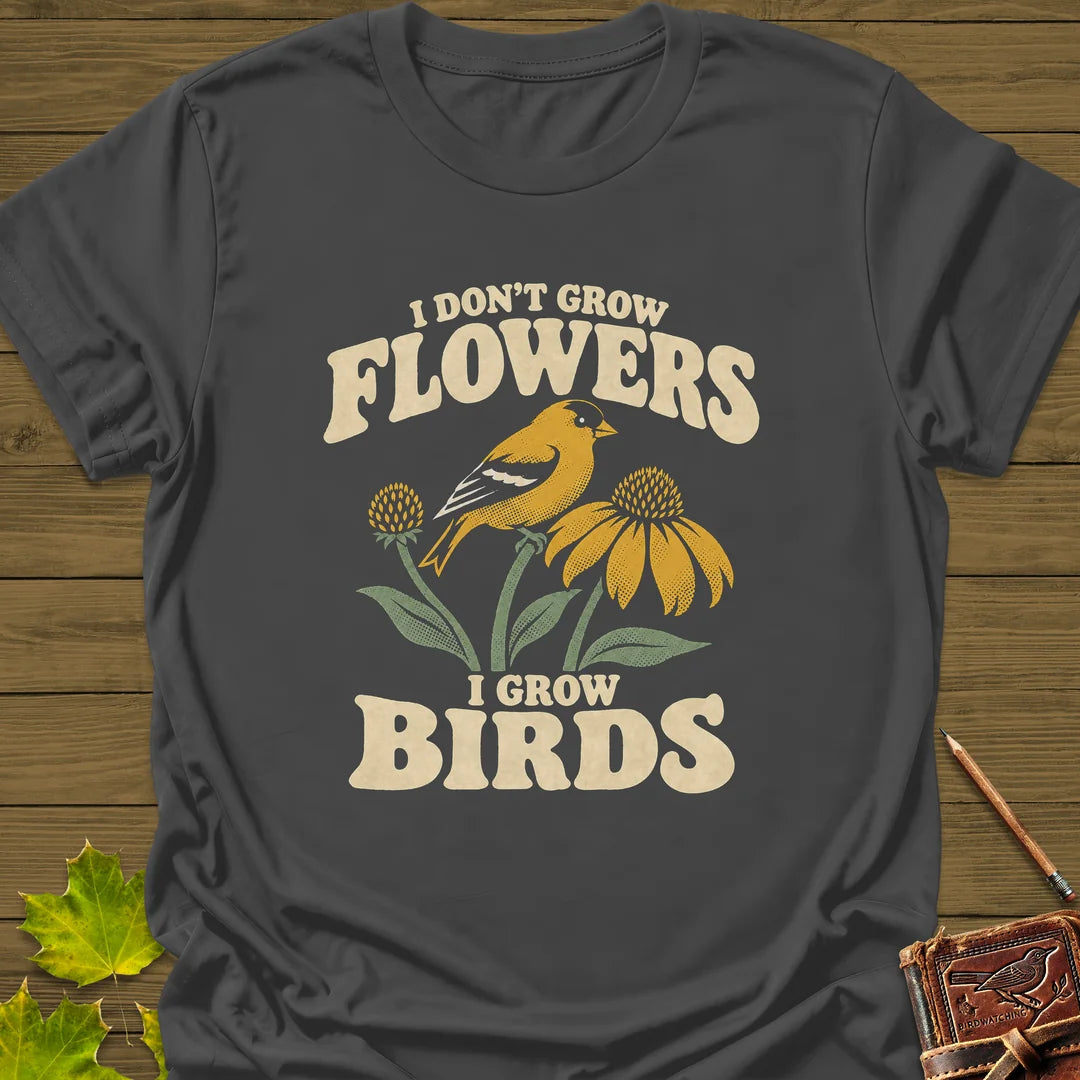 I Grow Birds T-Shirt in Charcoal