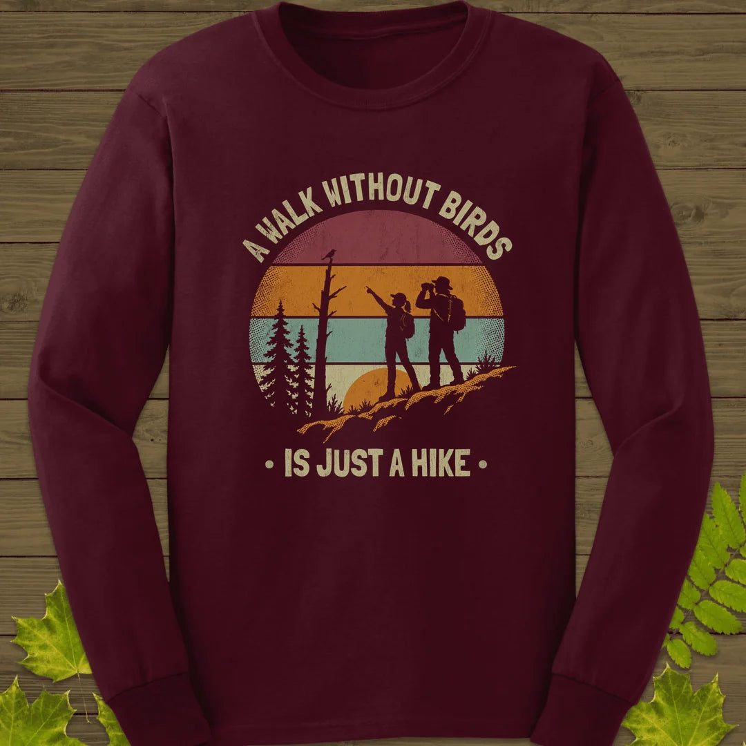 Just A Hike Long Sleeve in Maroon