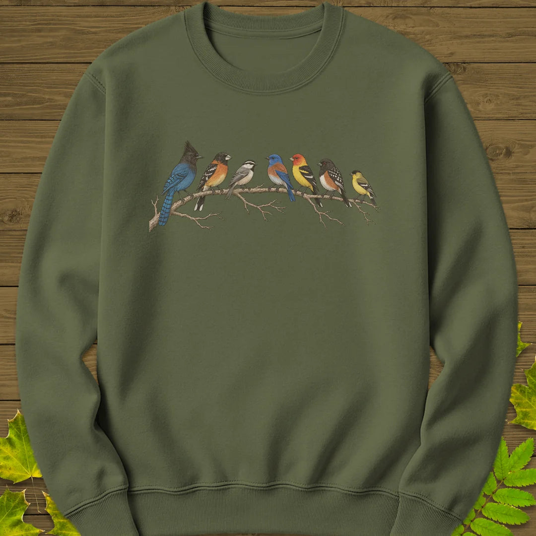 Perched Together Sweatshirt in Military Green