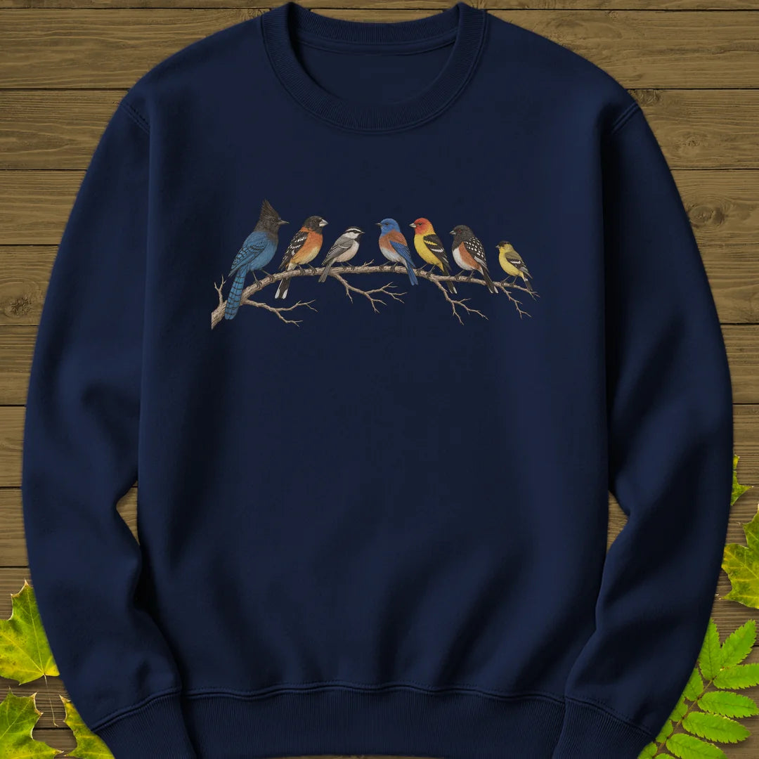 Perched Together Sweatshirt in Navy