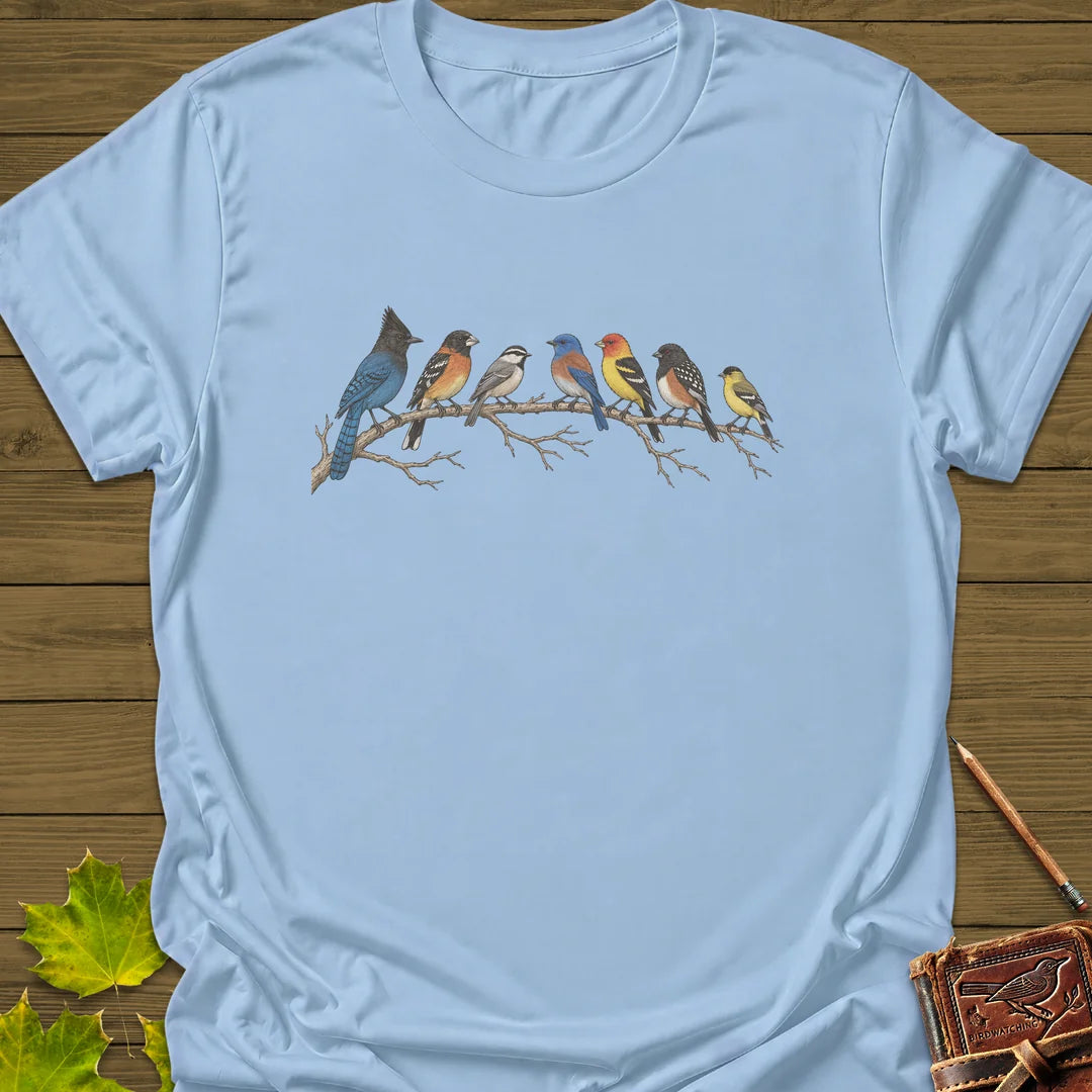 Perched Together T-Shirt in Light Blue
