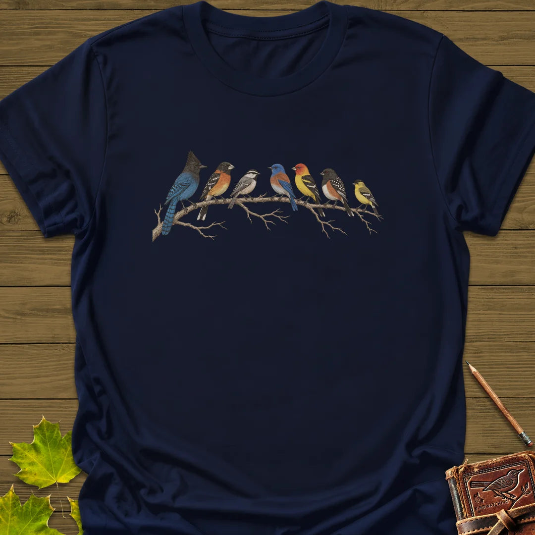 Perched Together T-Shirt in Navy