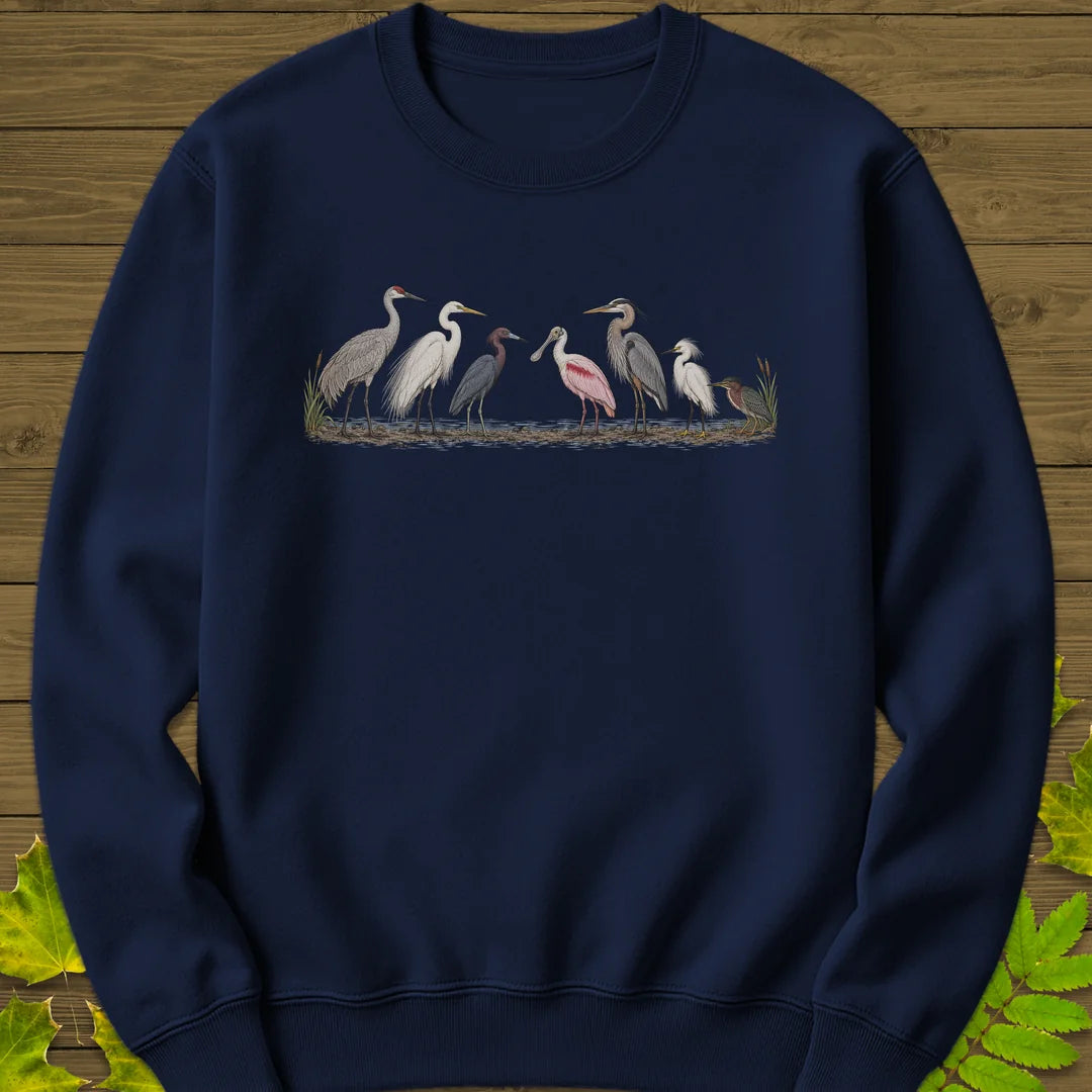Wading Bird Lineup Sweatshirt in Navy
