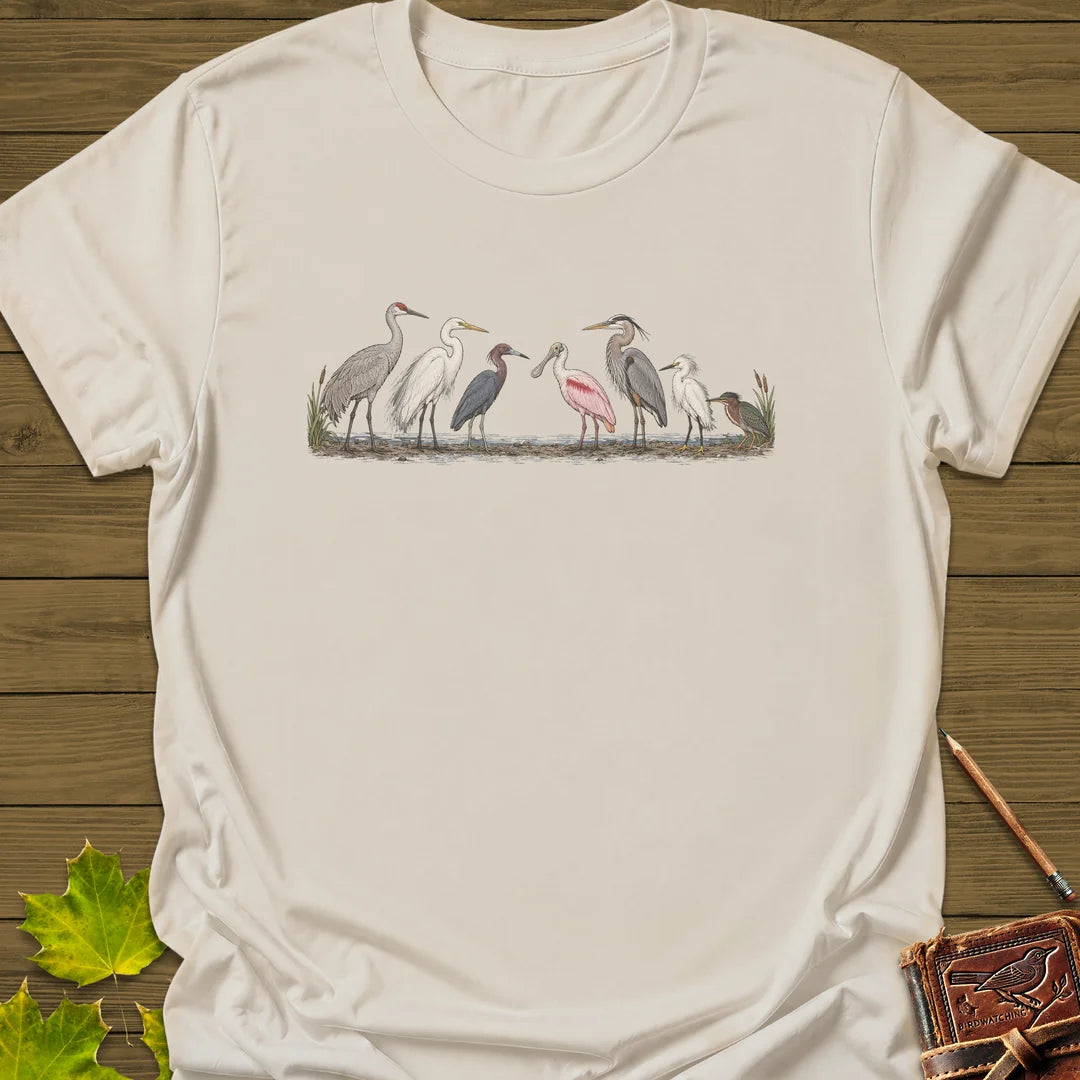 Wading Bird Lineup T-Shirt in Natural