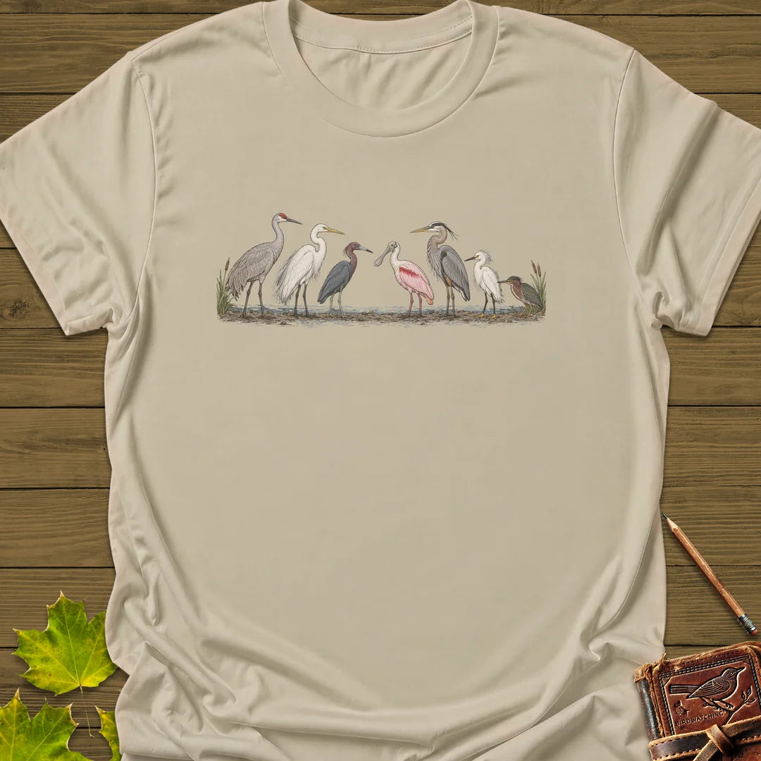 Wading Bird Lineup T-Shirt in Sand