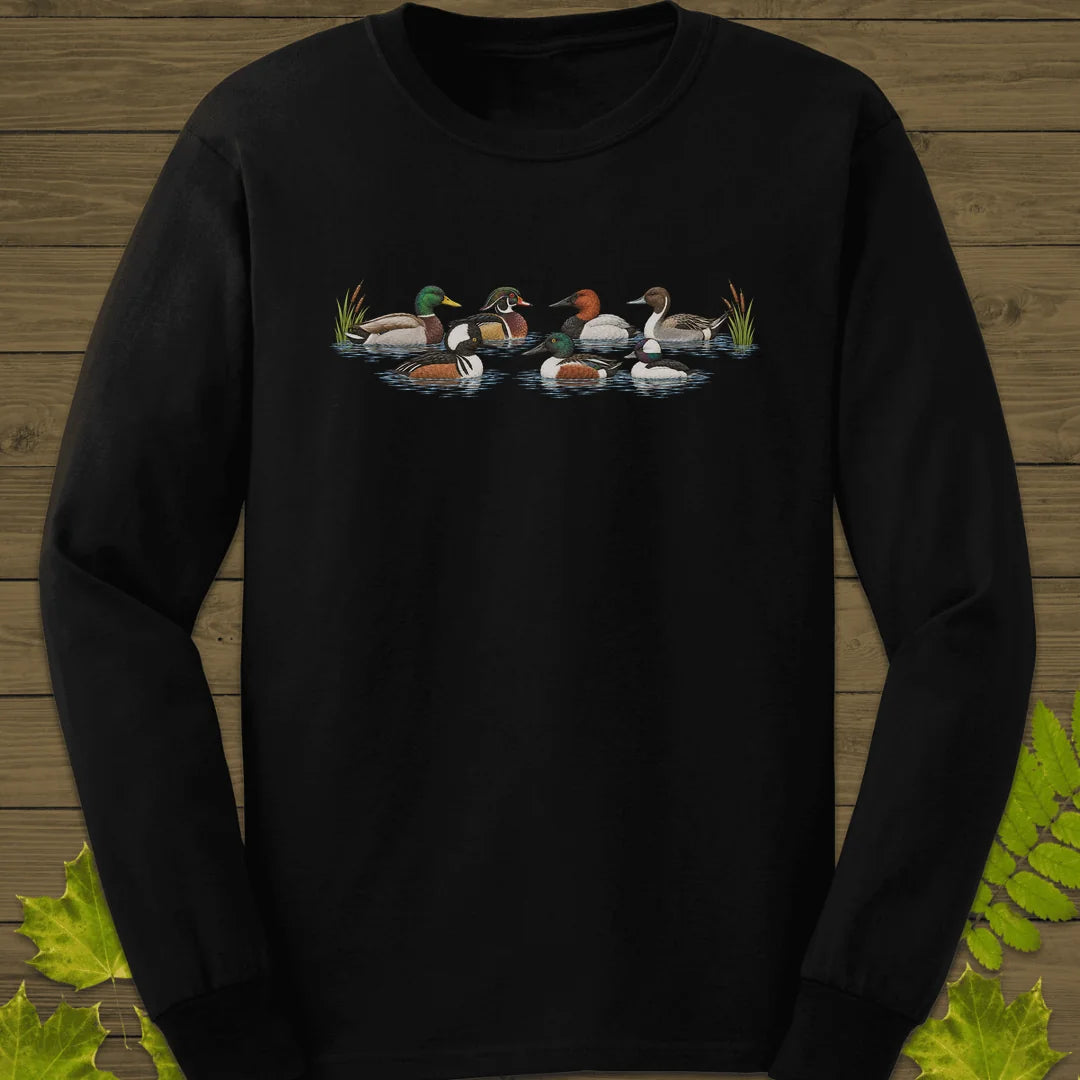 Duck Row Long Sleeve in Black