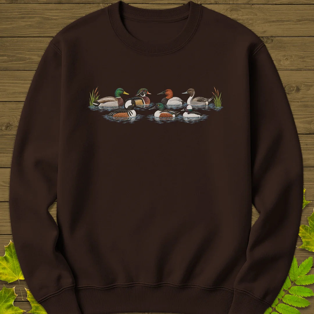 Duck Row Sweatshirt in Dark Chocolate