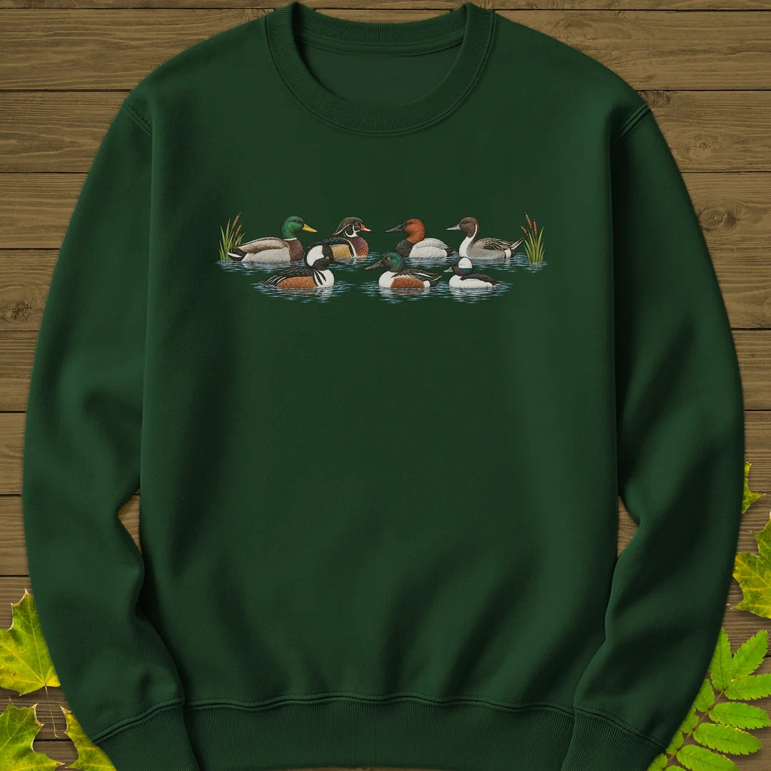 Duck Row Sweatshirt in Forest Green
