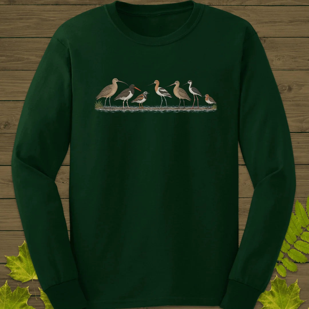 Shorebird Lineup Long Sleeve in Forest Green