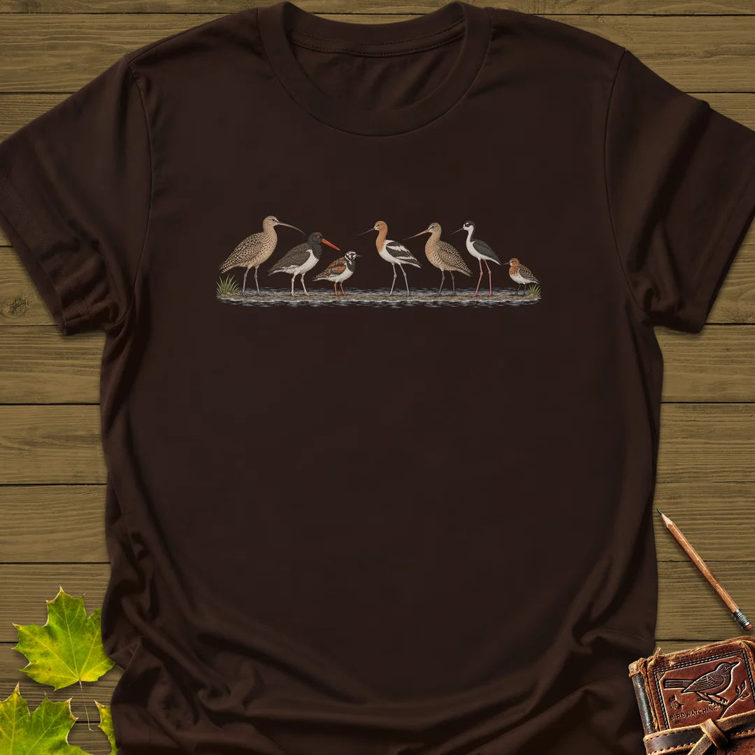 Shorebird Lineup T-Shirt in Dark Chocolate