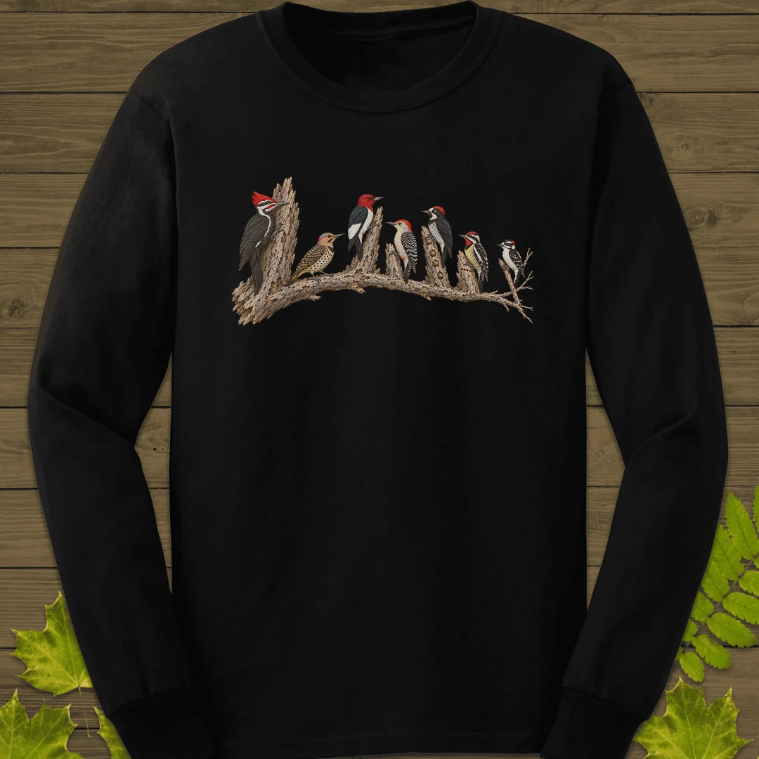 Woodpecker Lineup Long Sleeve in Black