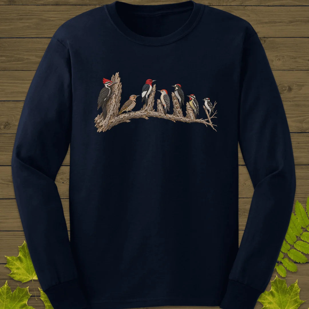 Woodpecker Lineup Long Sleeve in Navy