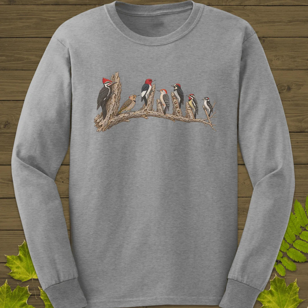 Woodpecker Lineup Long Sleeve in Sport Grey