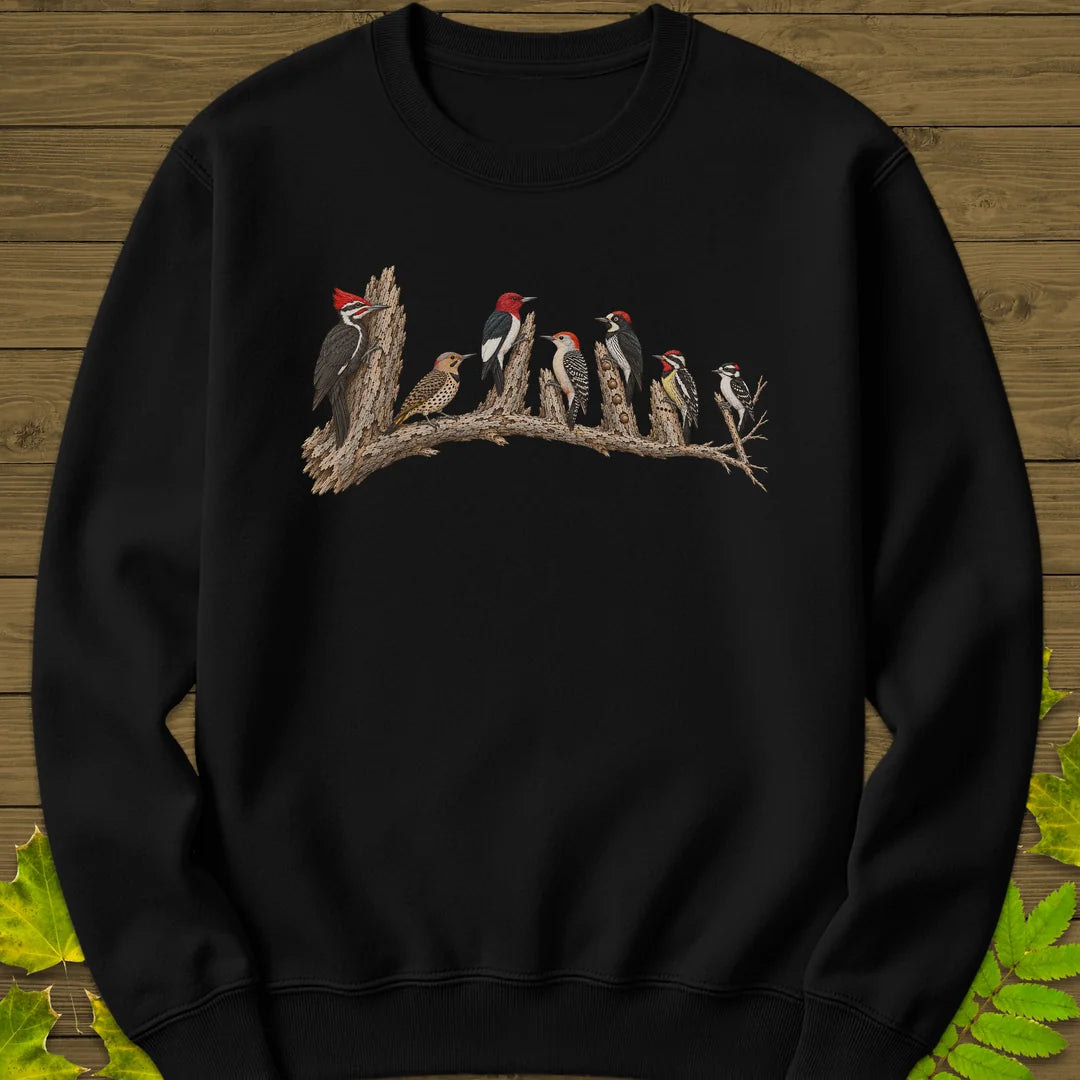 Woodpecker Lineup Sweatshirt in Black