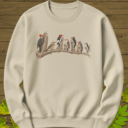 Woodpecker Lineup Sweatshirt in Sand