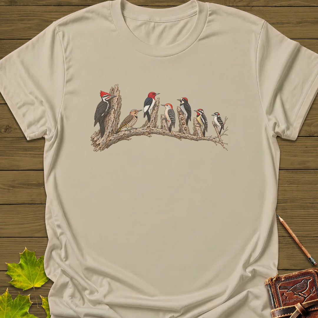 Woodpecker Lineup T-Shirt in Sand
