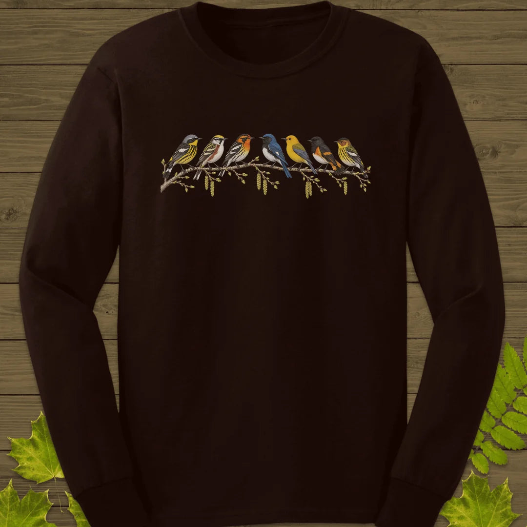 Warbler Lineup Long Sleeve in Dark Chocolate