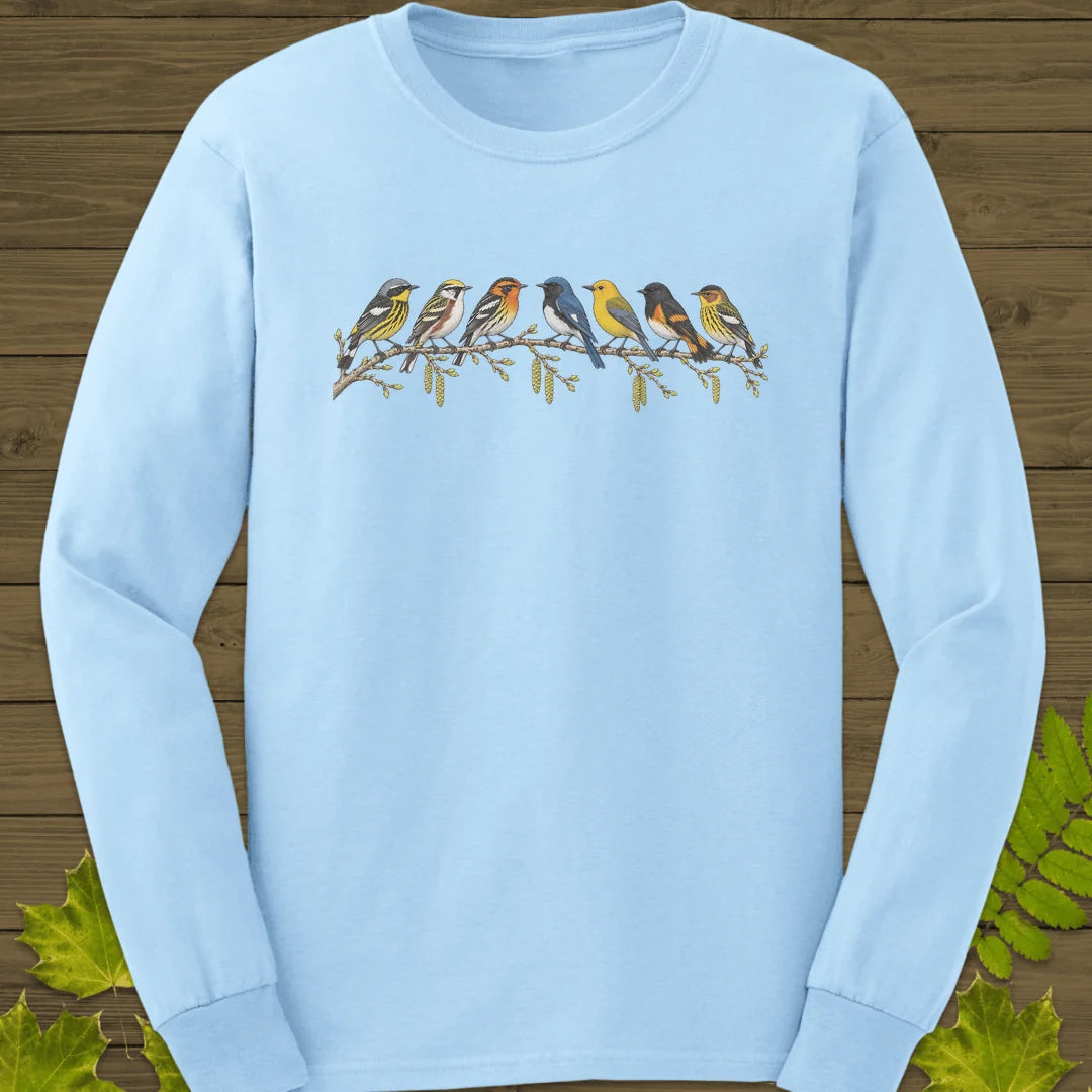 Warbler Lineup Long Sleeve in Light Blue