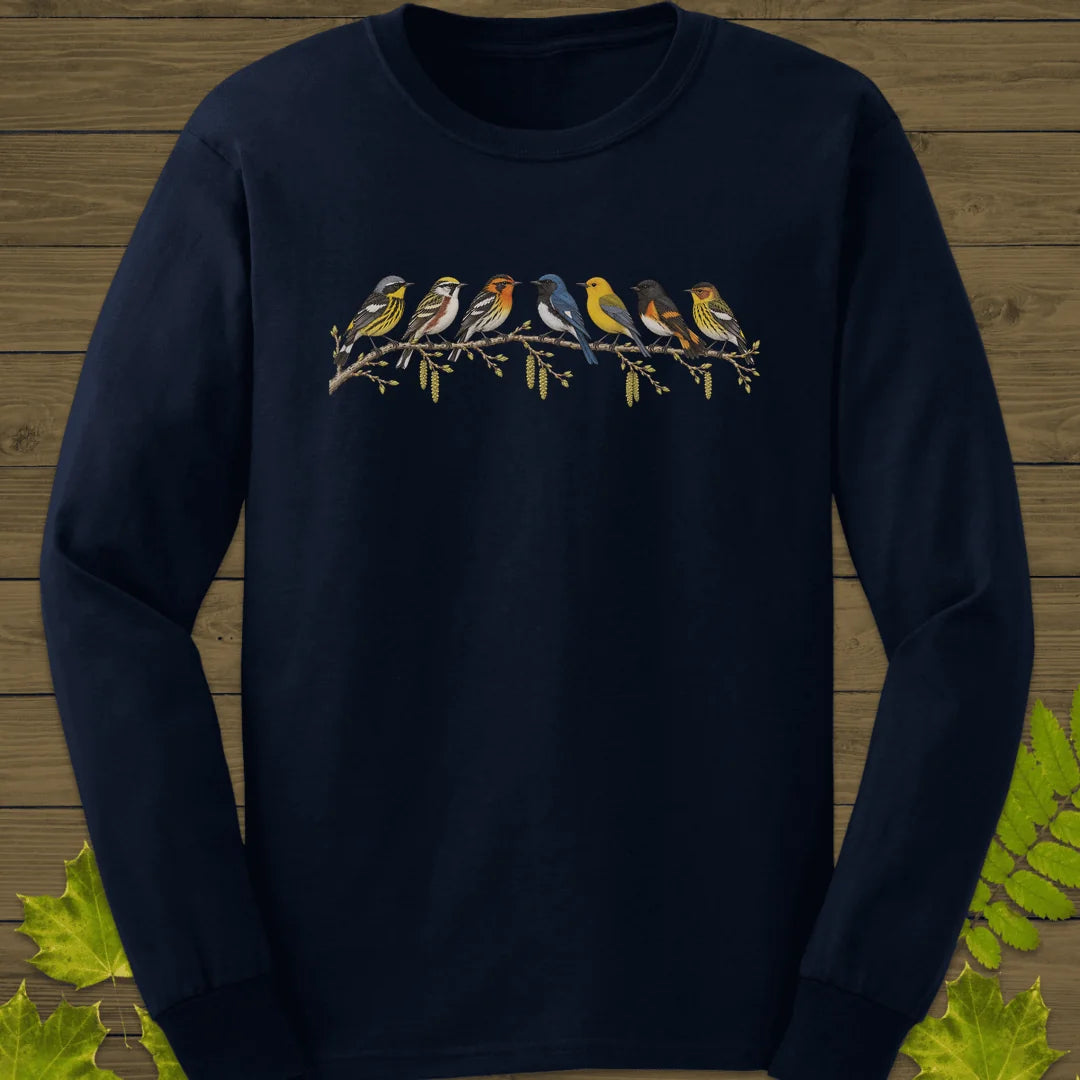 Warbler Lineup Long Sleeve in Navy