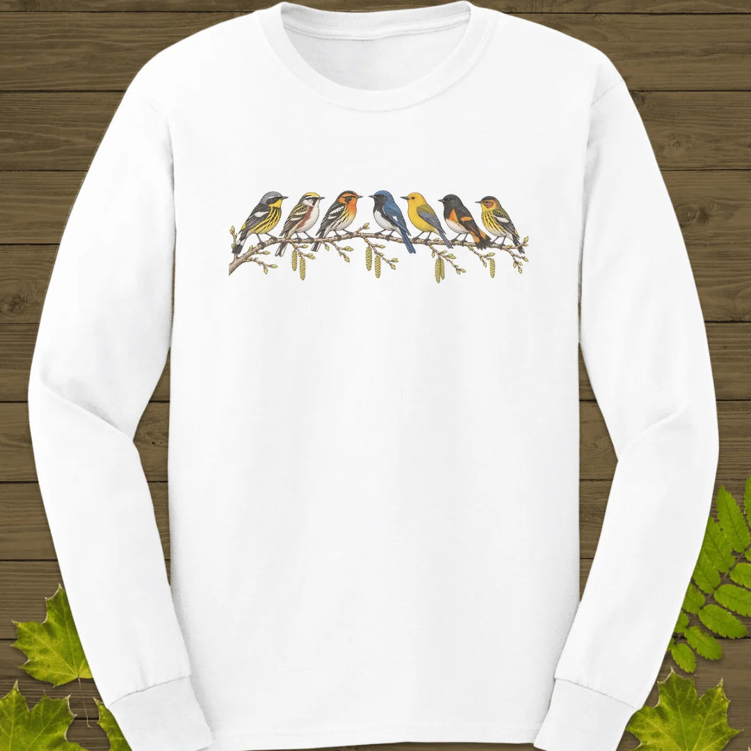 Warbler Lineup Long Sleeve in White