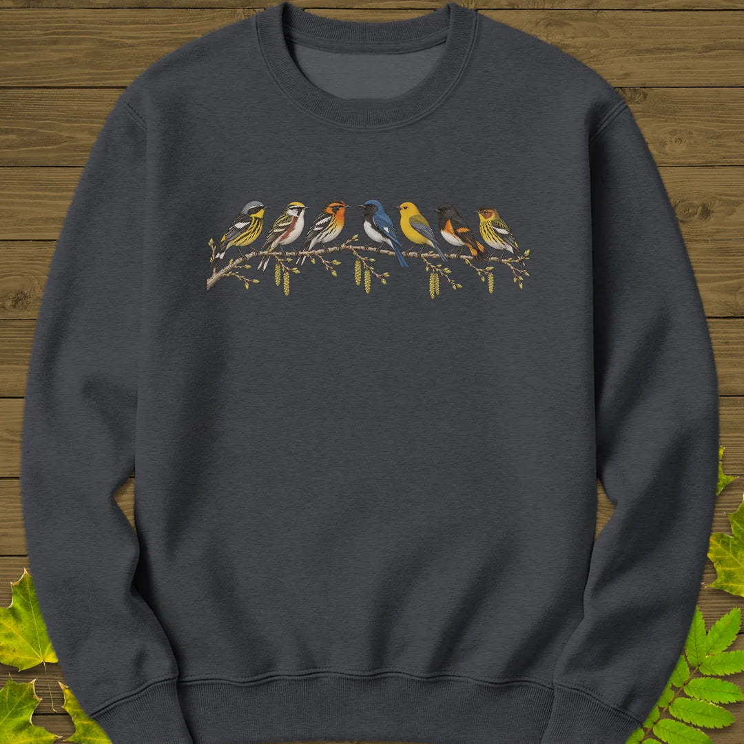 Warbler Lineup Sweatshirt in Dark Heather
