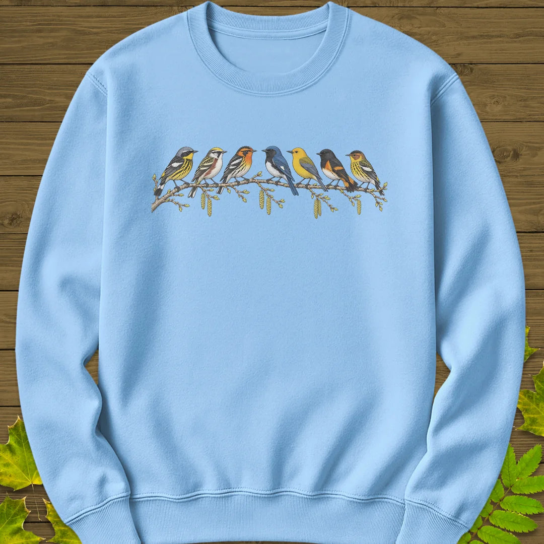 Warbler Lineup Sweatshirt in Light Blue