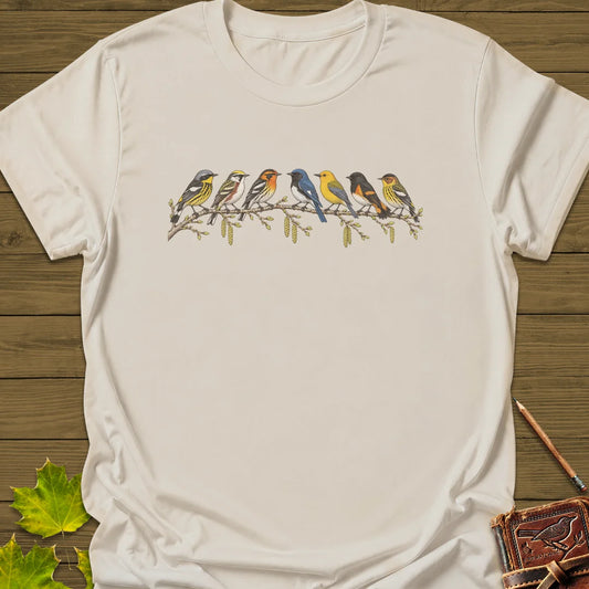 Warbler Lineup T-Shirt in Natural