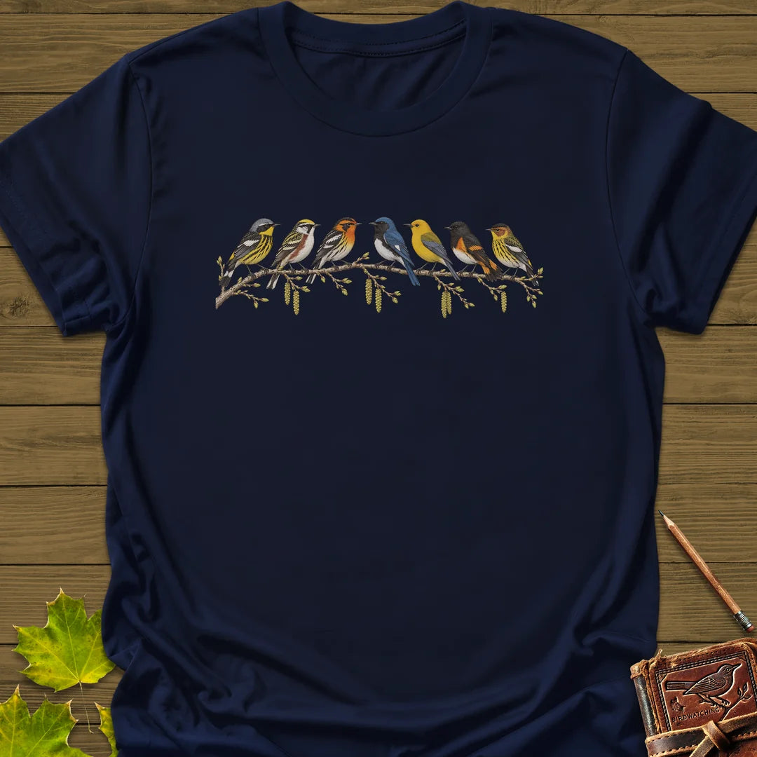 Warbler Lineup T-Shirt in Navy
