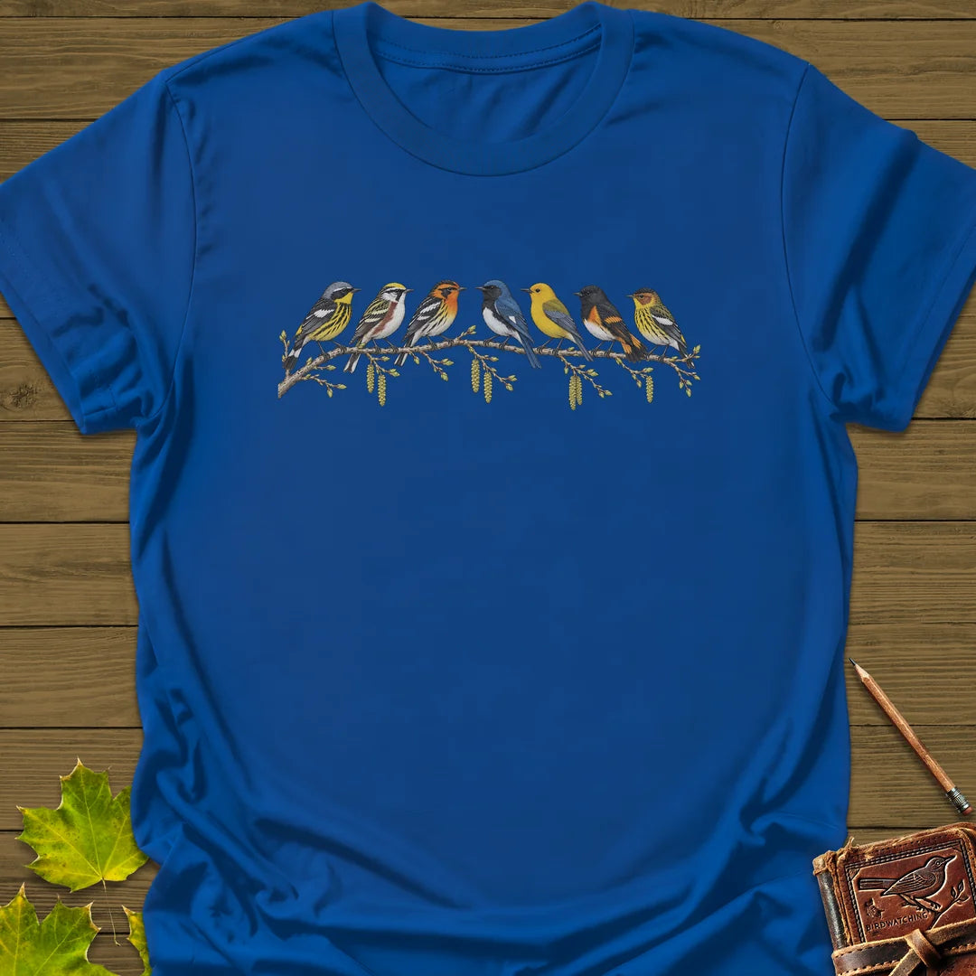 Warbler Lineup T-Shirt in Royal