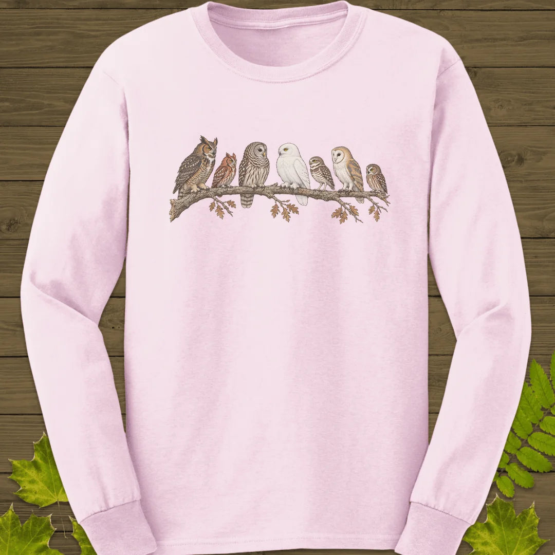 Owl Parliament Long Sleeve in Light Pink