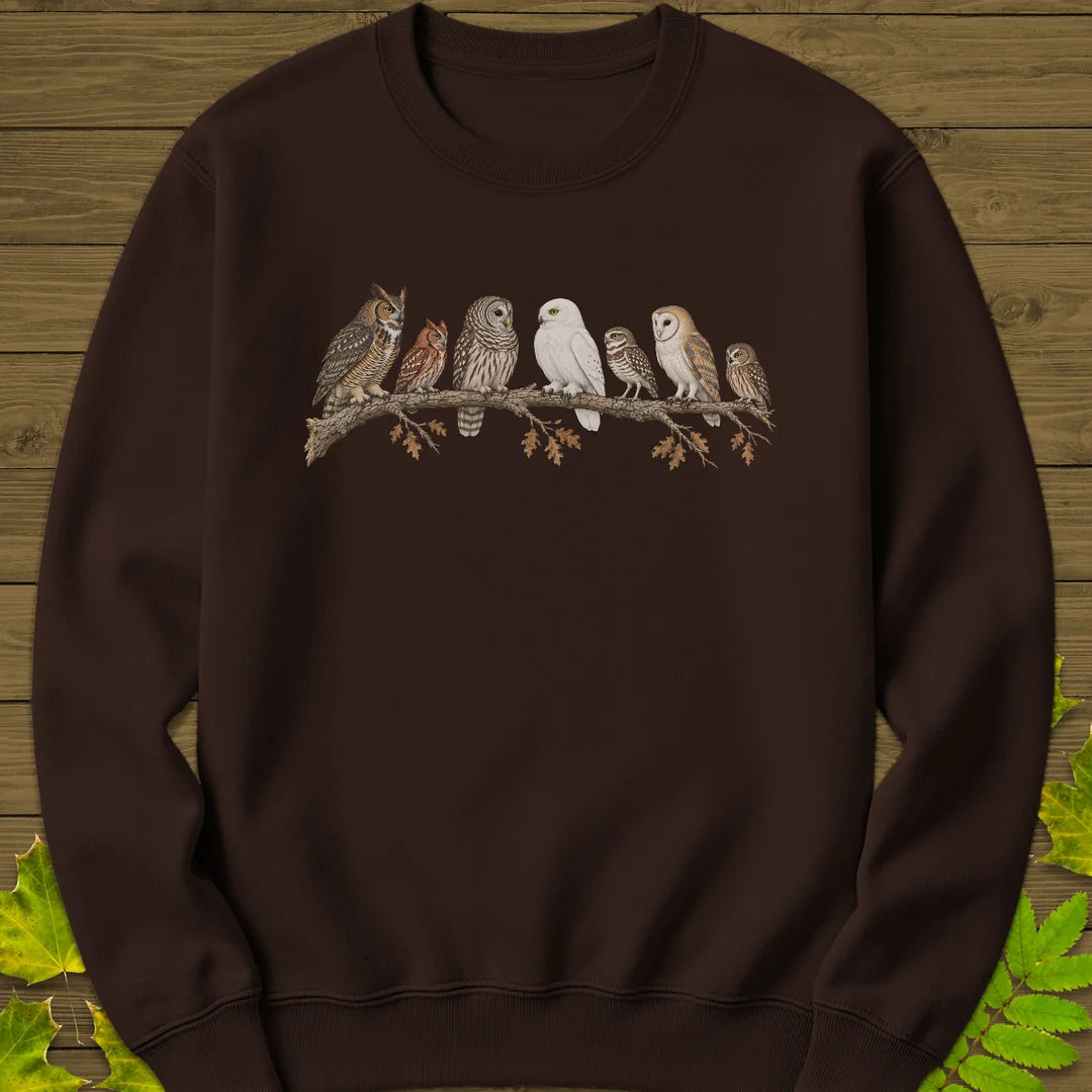 Owl Parliament Sweatshirt in Dark Chocolate
