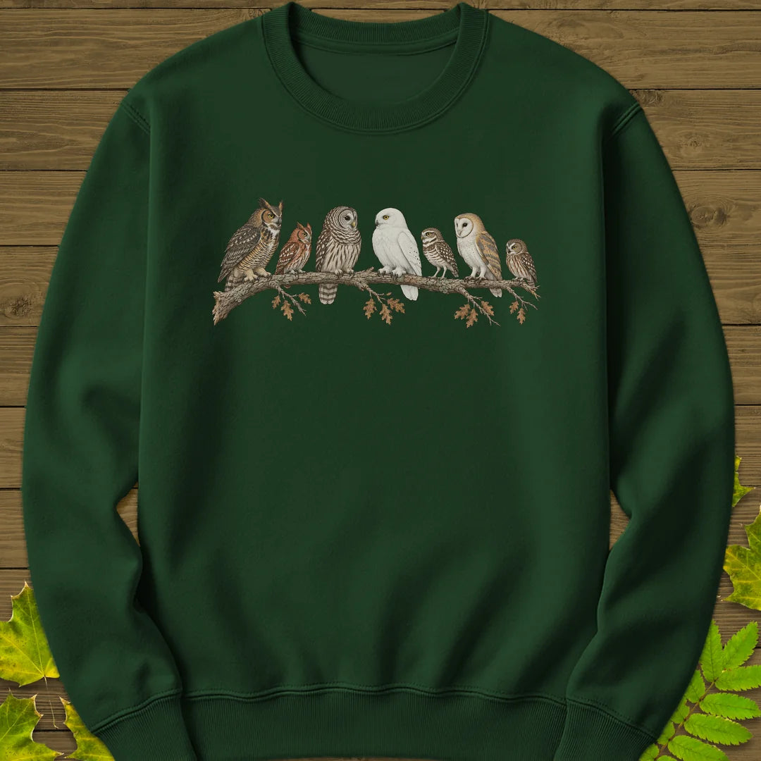 Owl Parliament Sweatshirt in Forest Green