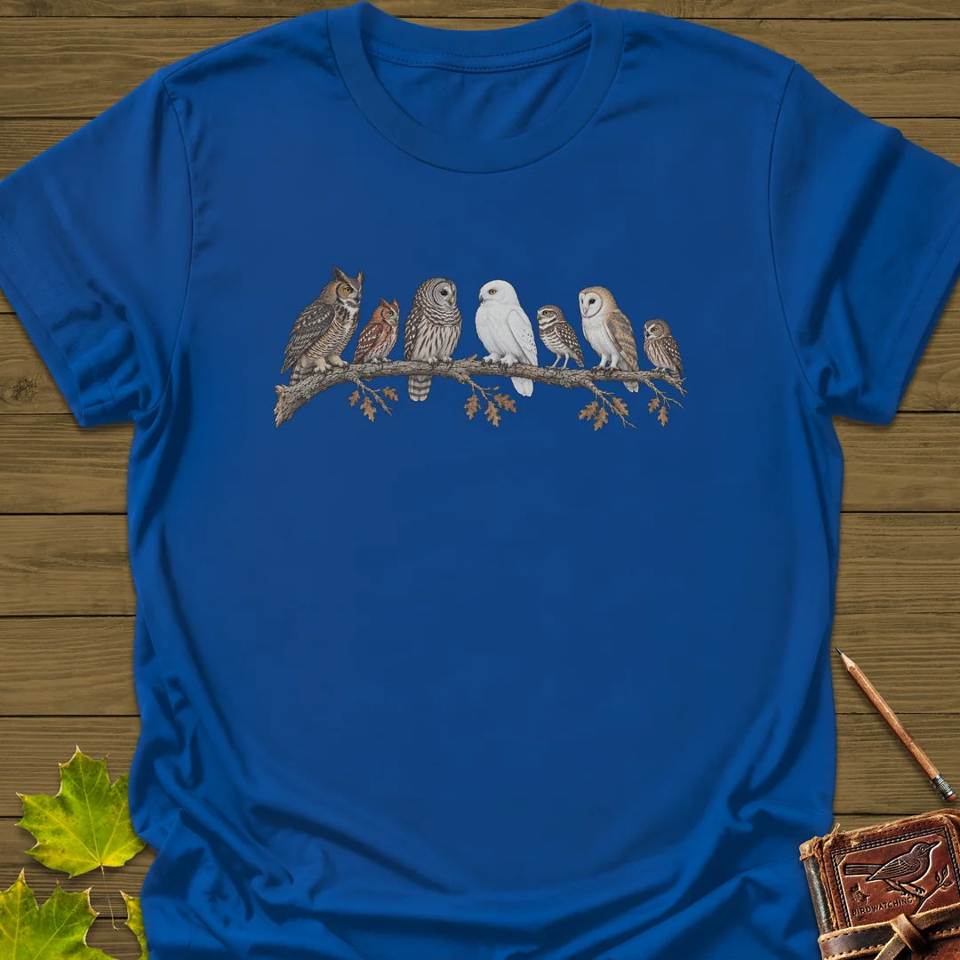 Owl Parliament T-Shirt in Royal