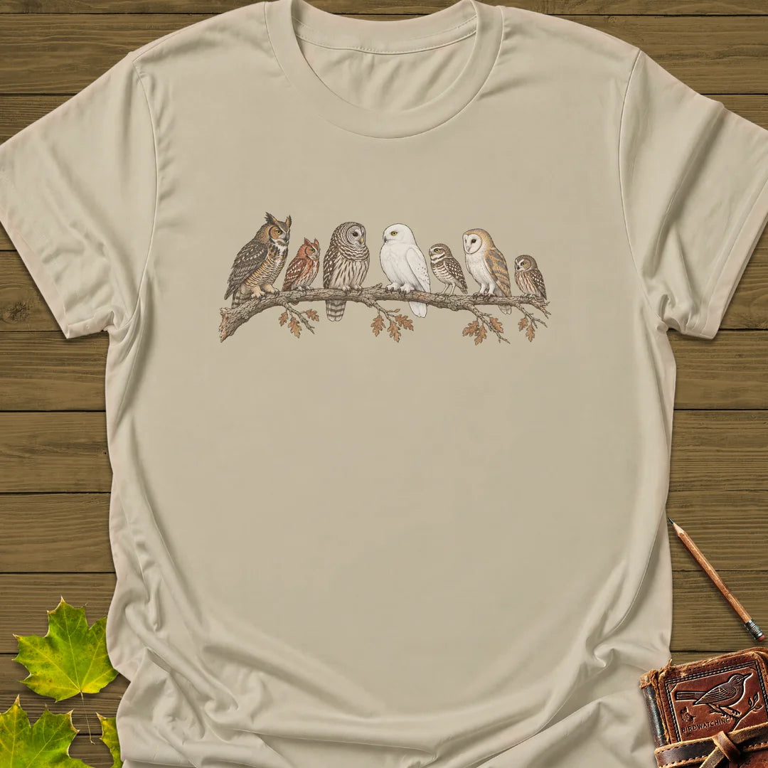 Owl Parliament T-Shirt in Sand
