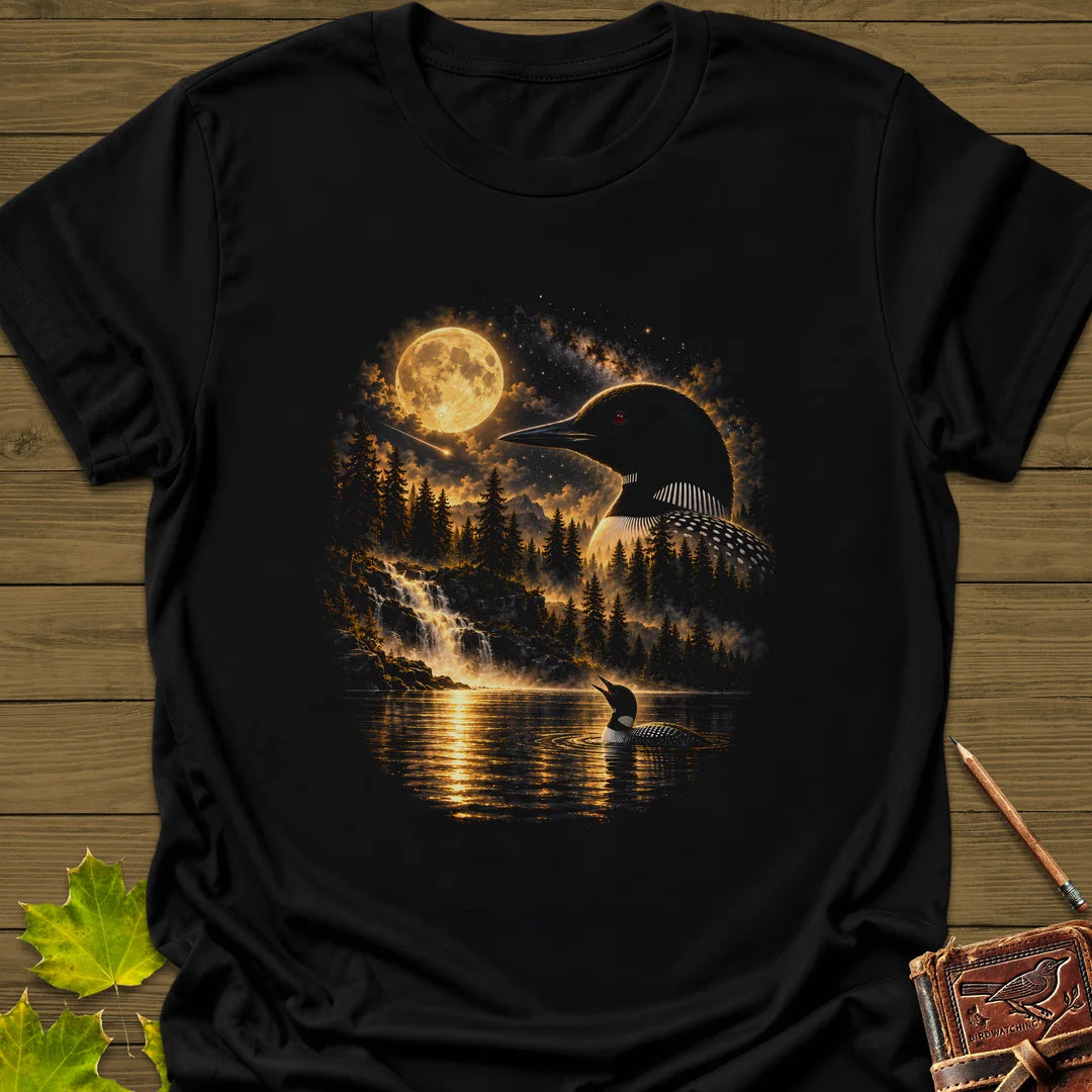 Moonlit Loon T-Shirt in Black